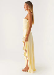 Robe longue Bodie - Jaune pastel