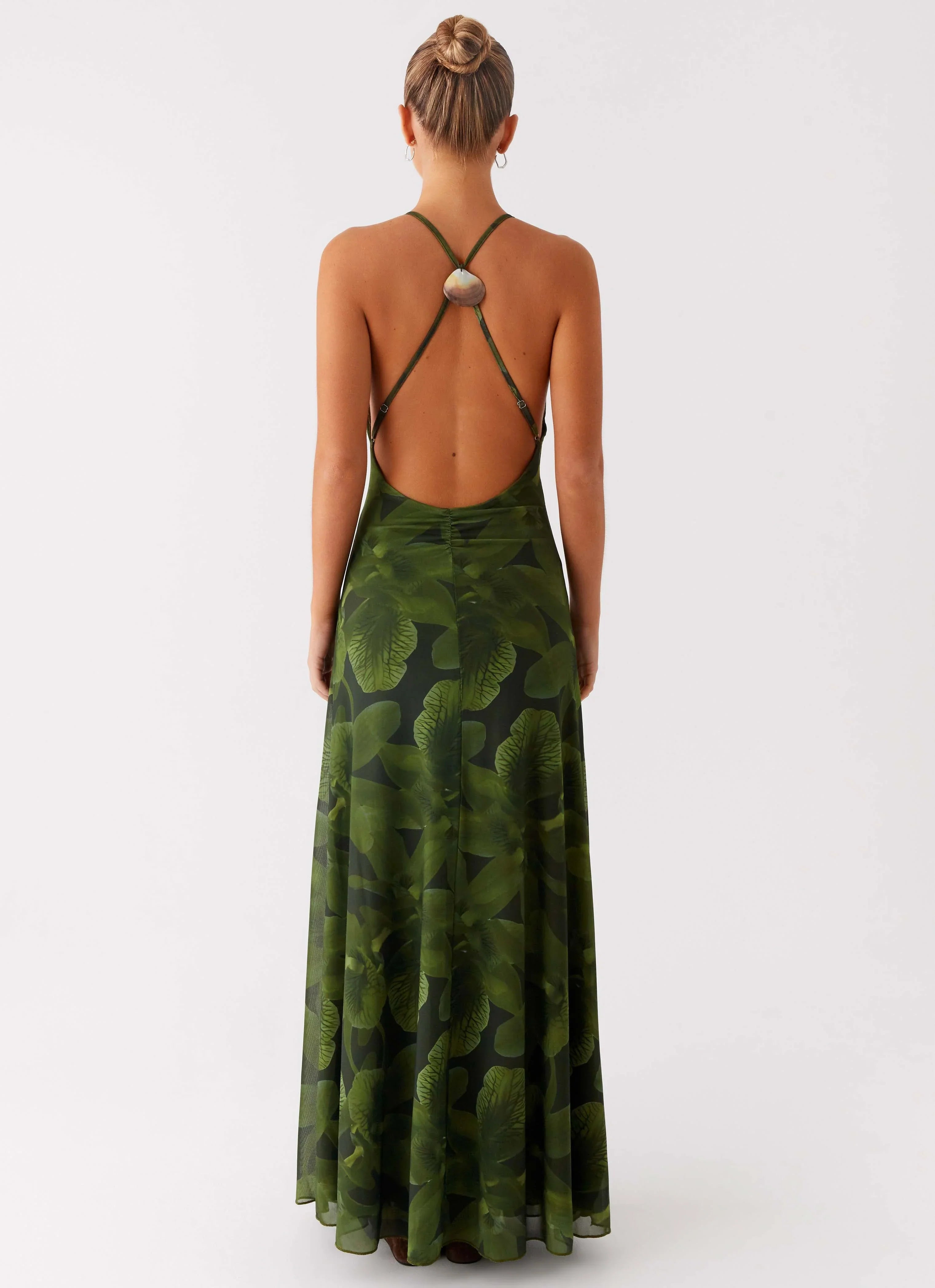 Robe longue Dahliana - Imprimé floral tropical