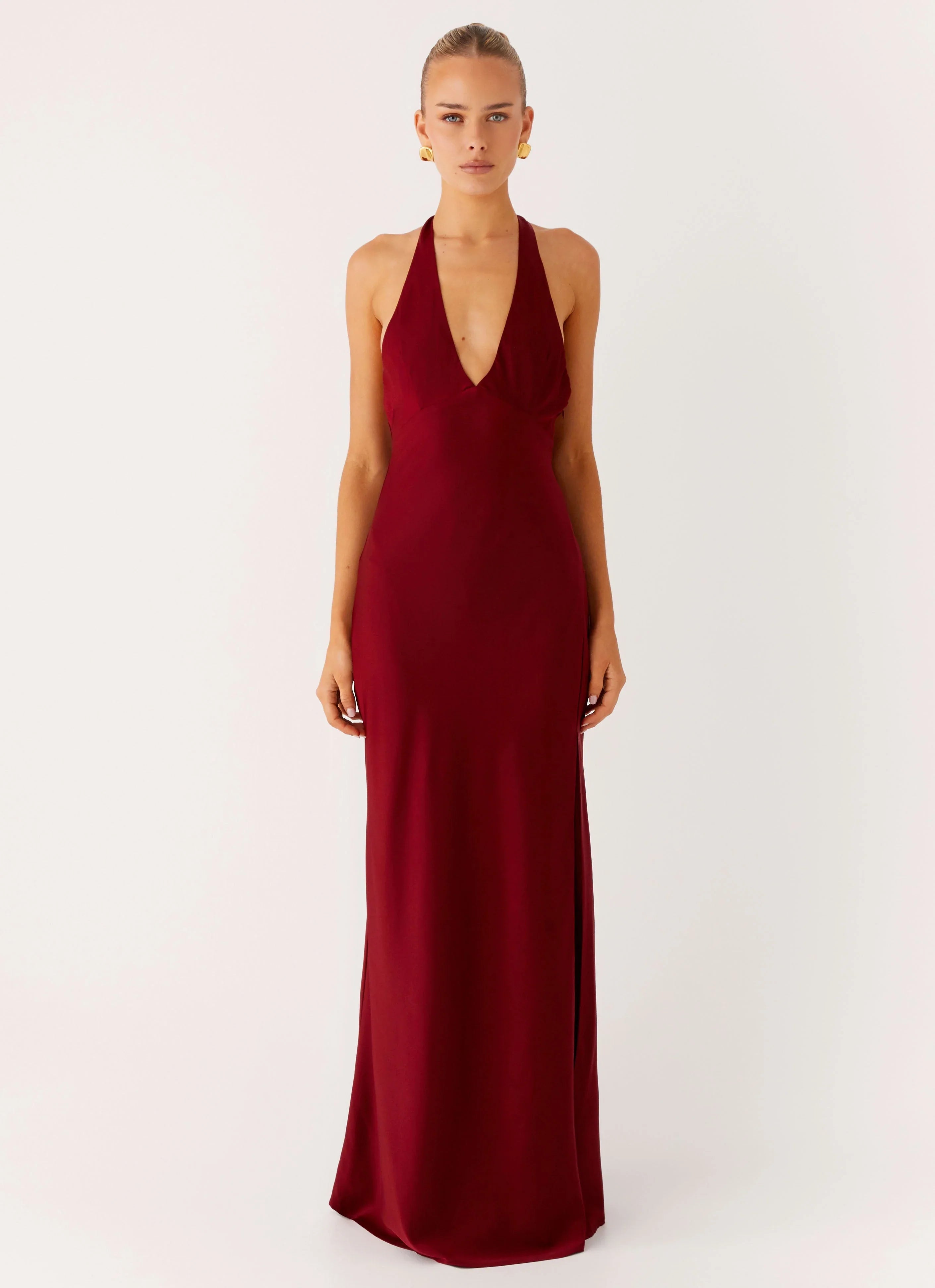 Robe longue Angie - Bourgogne