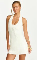 Robe Odile - Robe Col U Halter Crème