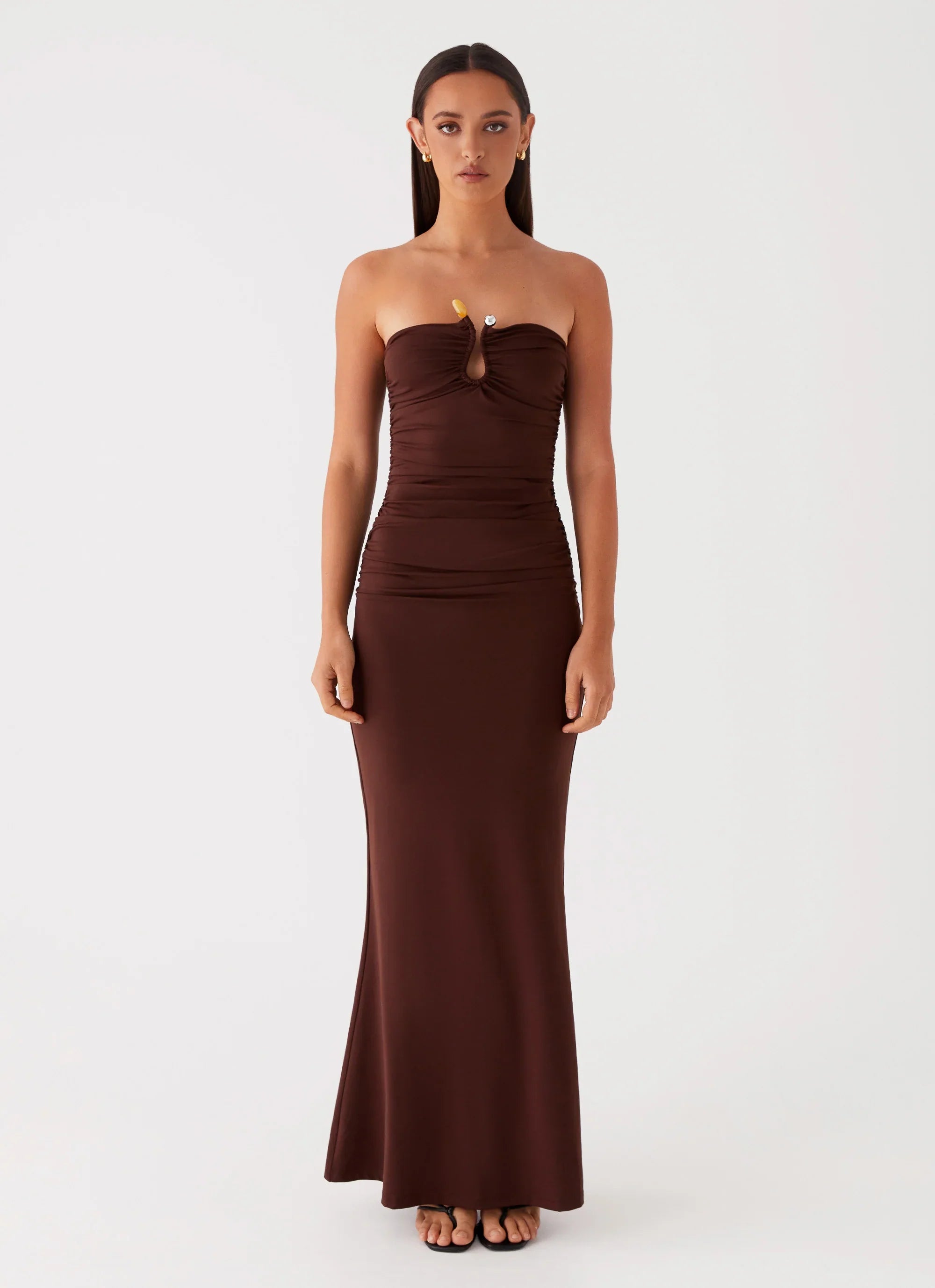 Robe longue Rudy – Marron