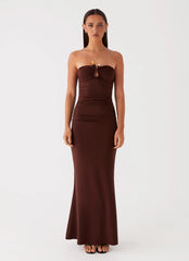 Robe longue Rudy – Marron