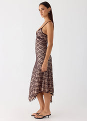 Robe midi Amelia - Chocolat