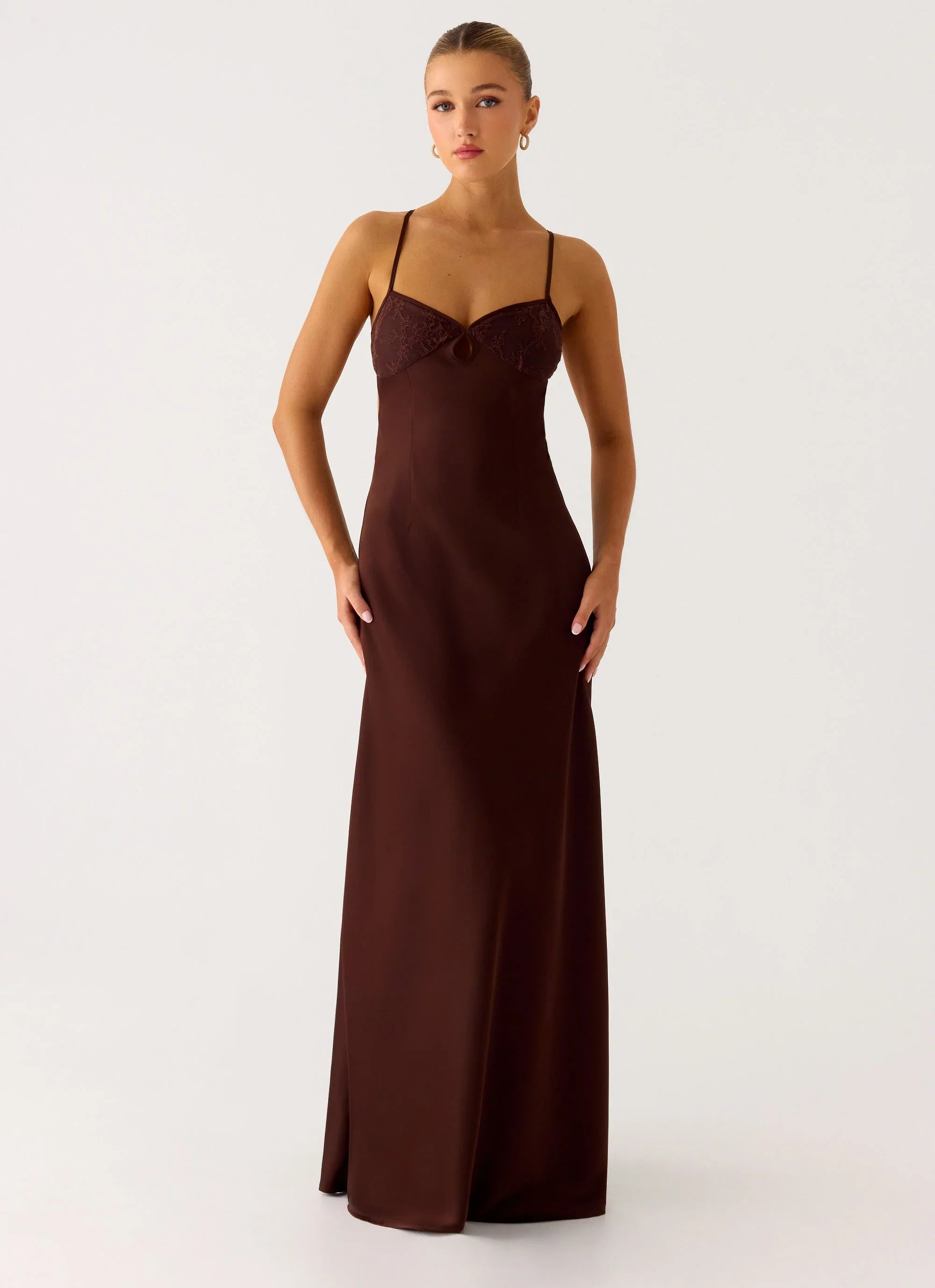 Robe longue Joanie - Chocolat