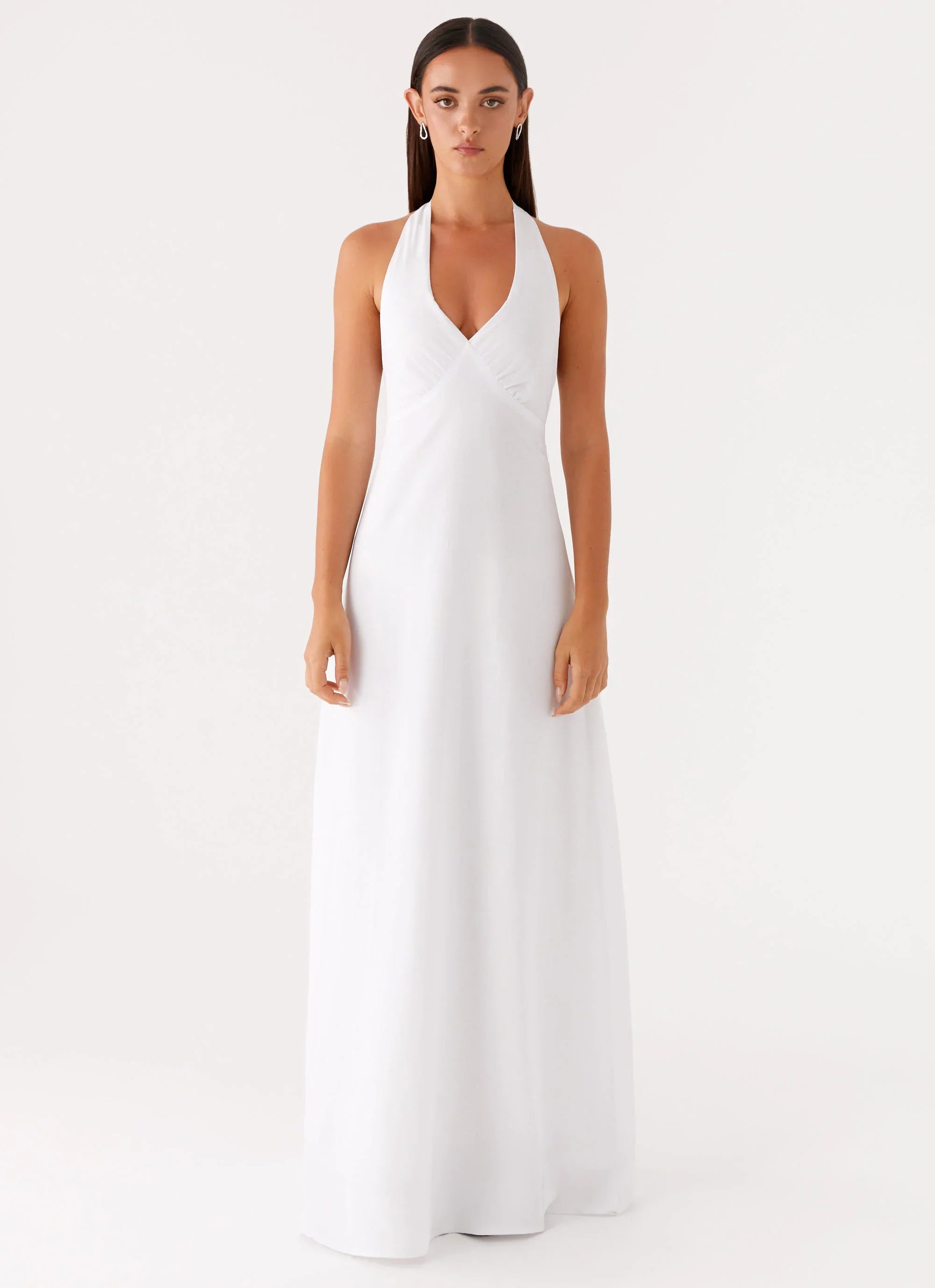 Robe longue en lin Heavy Hearted - Blanc