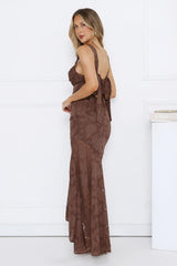 Robe longue Enchanted Empire marron
