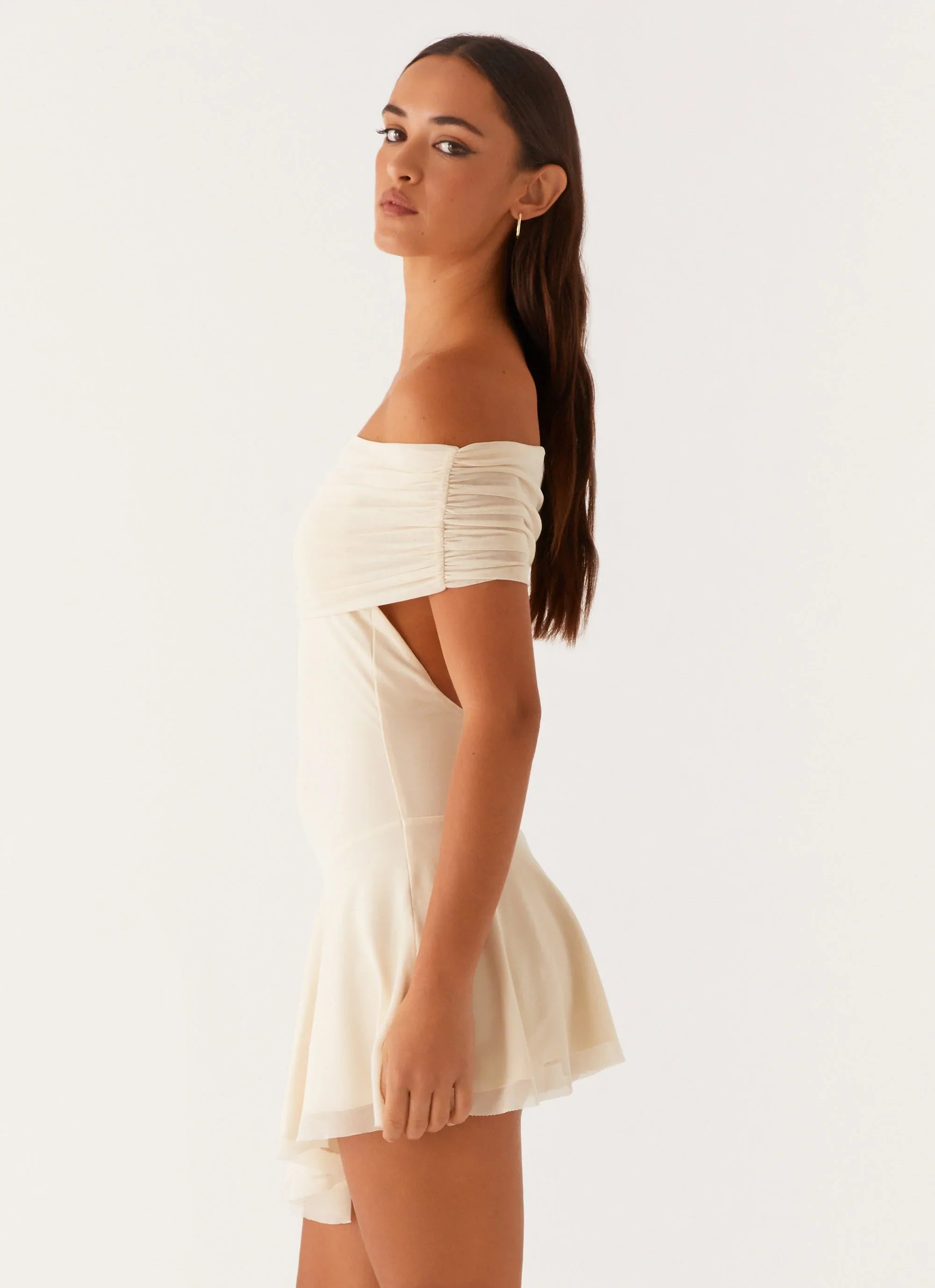 Robe courte sans manches Finola - Jaune pastel