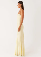Robe longue Ravello - Jaune ensoleillé