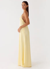 Robe longue Fine Line - Jaune