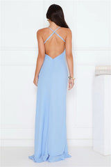 Robe longue Jionni bleu pervenche