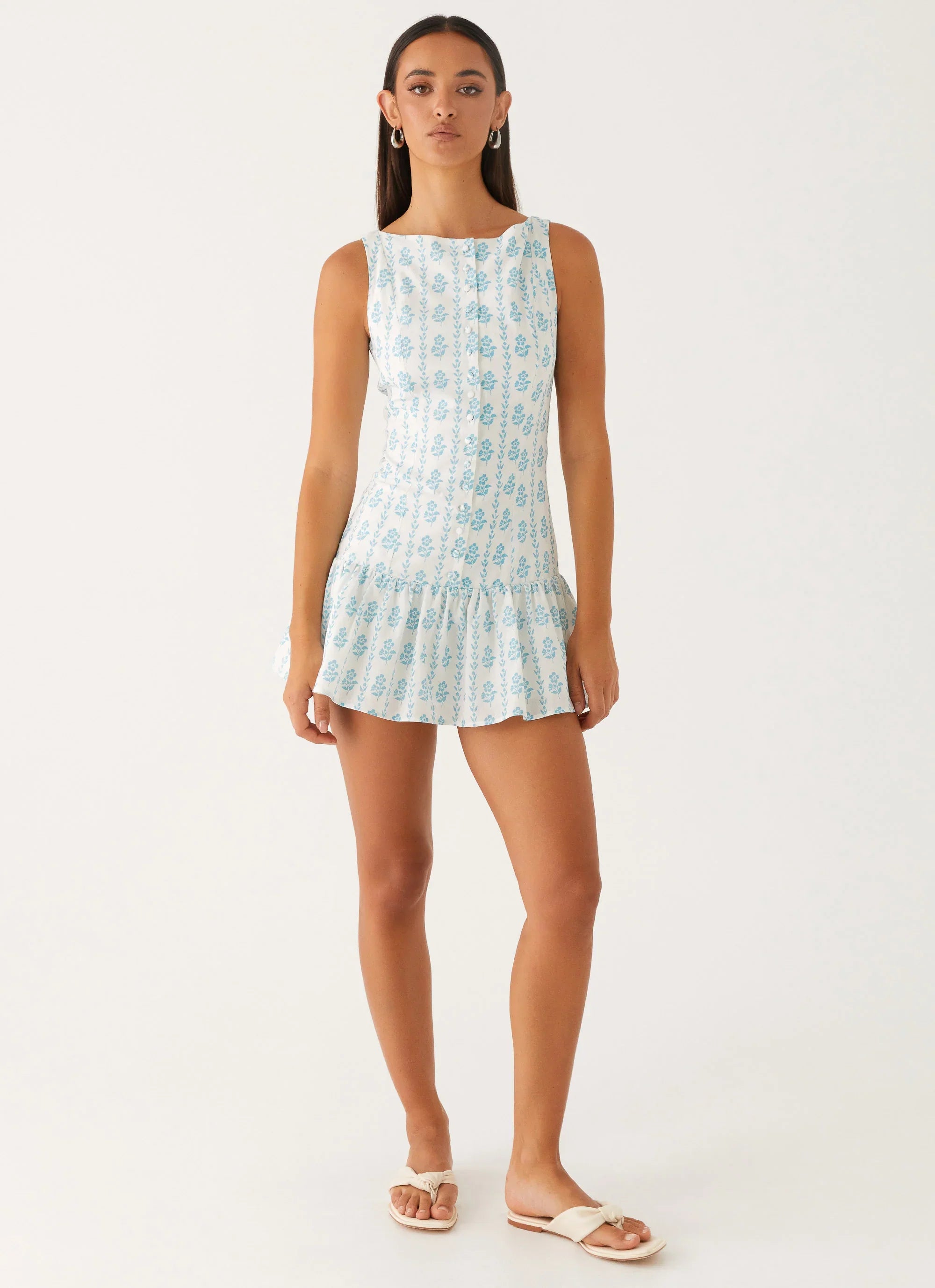 Robe Courte en Lin Meggie - Imprimé Doux Rêve