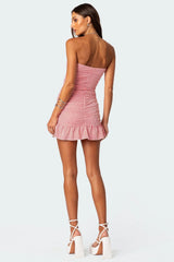 Mini-robe froncée Gaia