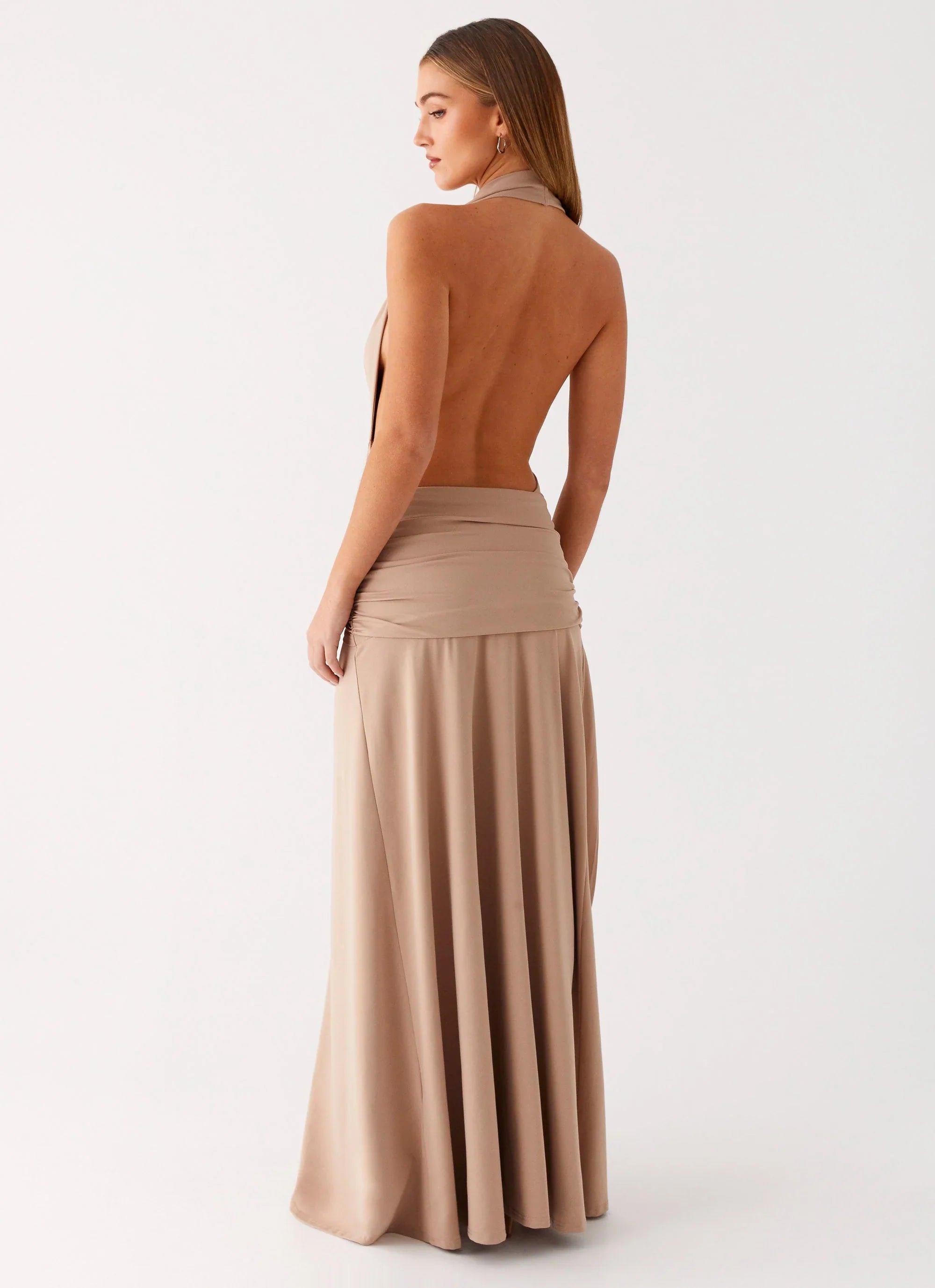 Robe longue Rowan Ray Cowl - Taupe clair