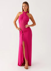 Robe longue Ericka - Rose vif