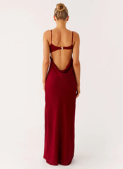 Robe longue Alouette - Bordeaux
