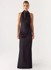 Robe longue dos-nu Back To Life - Noir