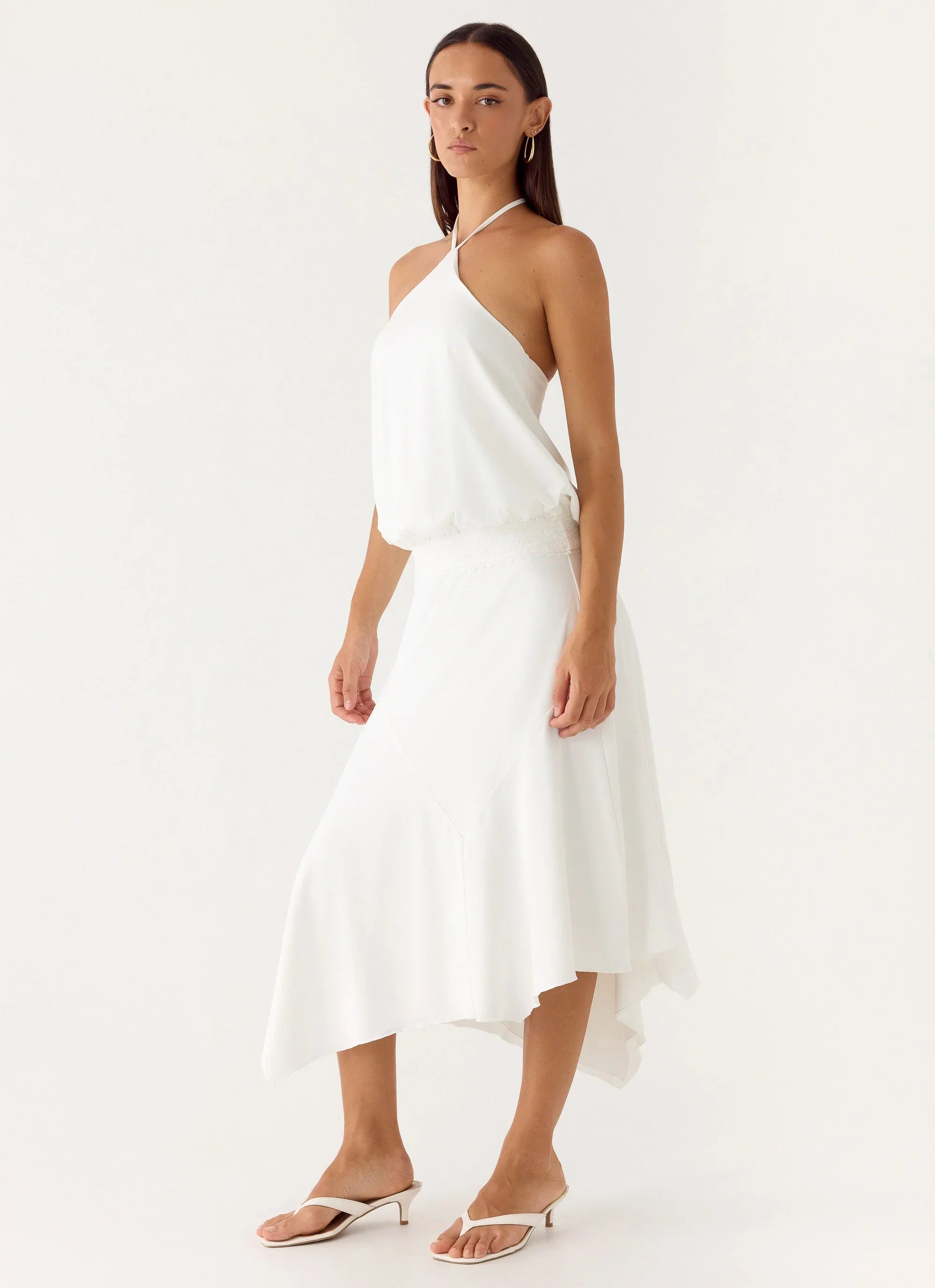 Robe midi To The Girls - Blanc