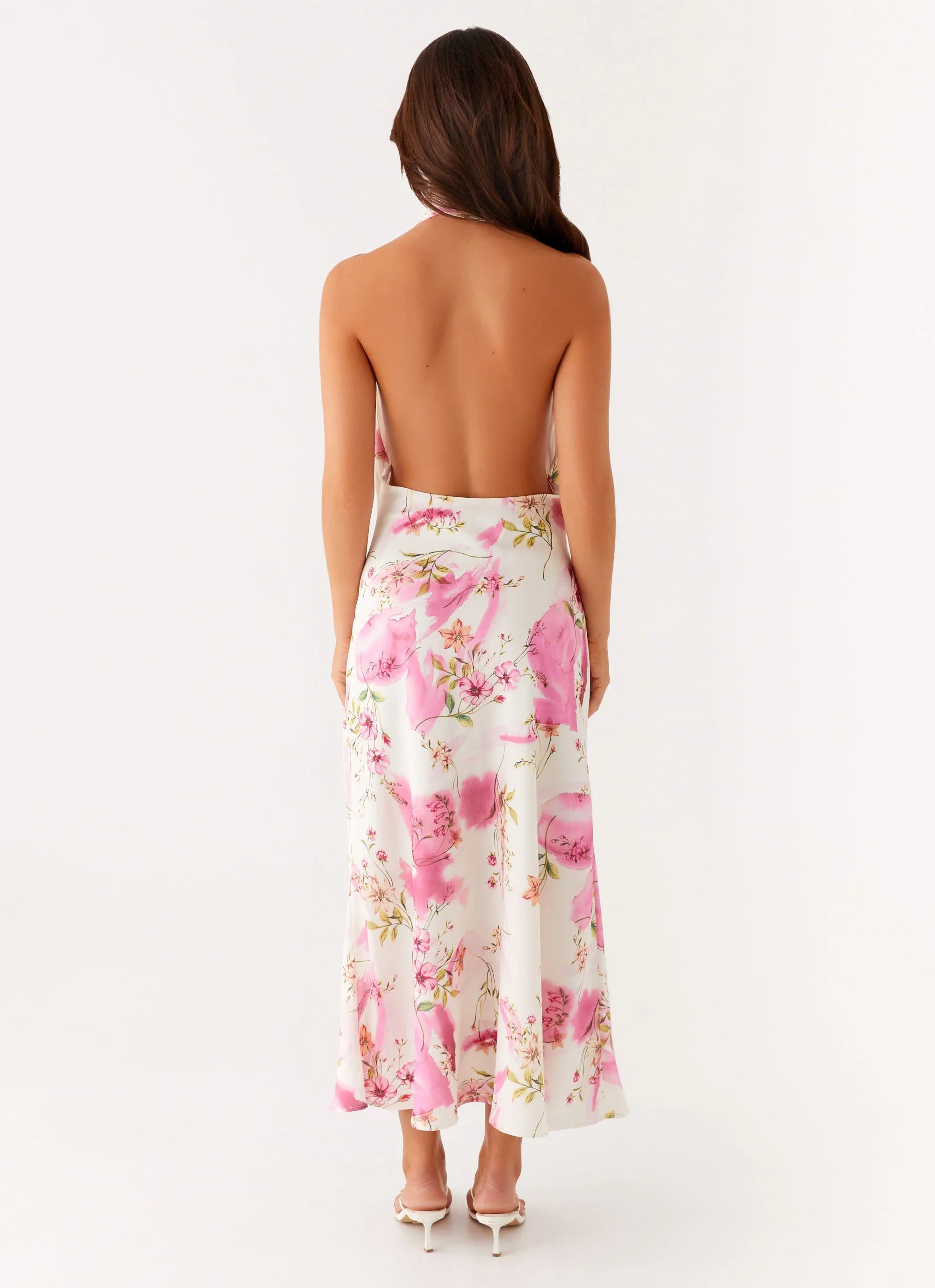 Robe midi Jensen - Imprimé floral ivoire