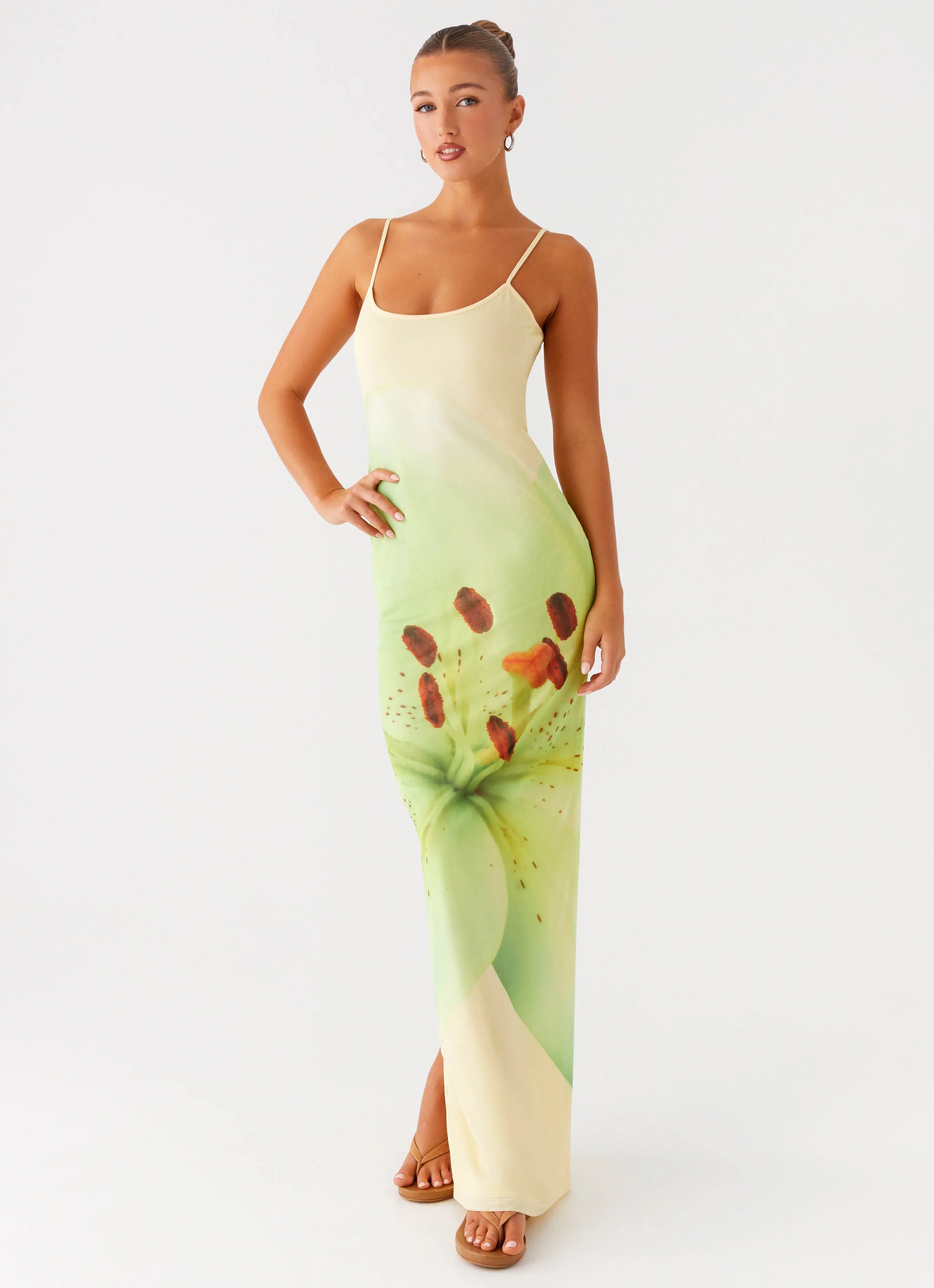 Robe longue en maille Bad News - Lys Jaune