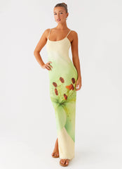 Robe longue en maille Bad News - Lys Jaune