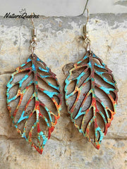 Vintage Colorful Bohemian Wood Earrings