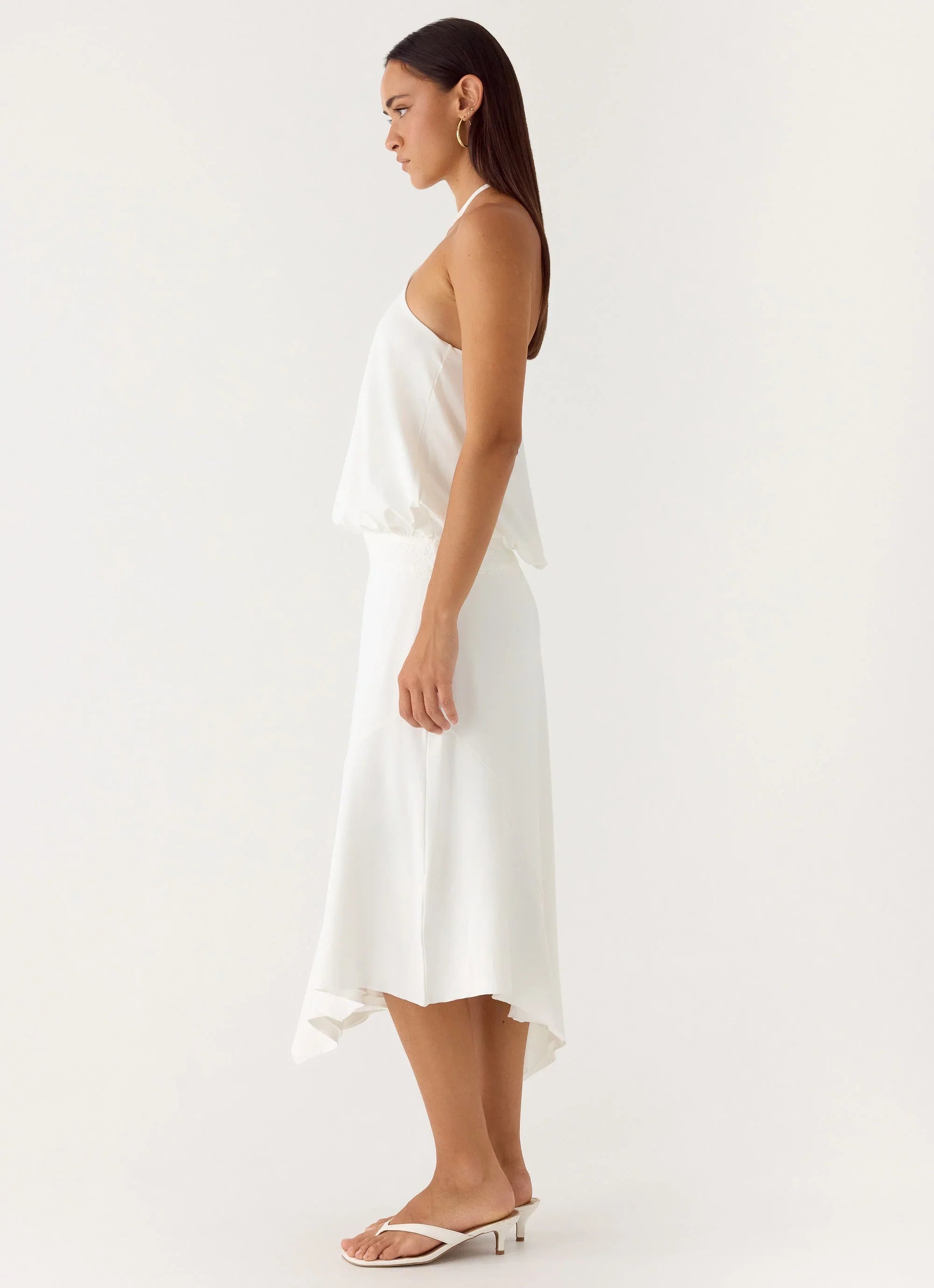 Robe midi To The Girls - Blanc
