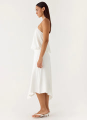 Robe midi To The Girls - Blanc