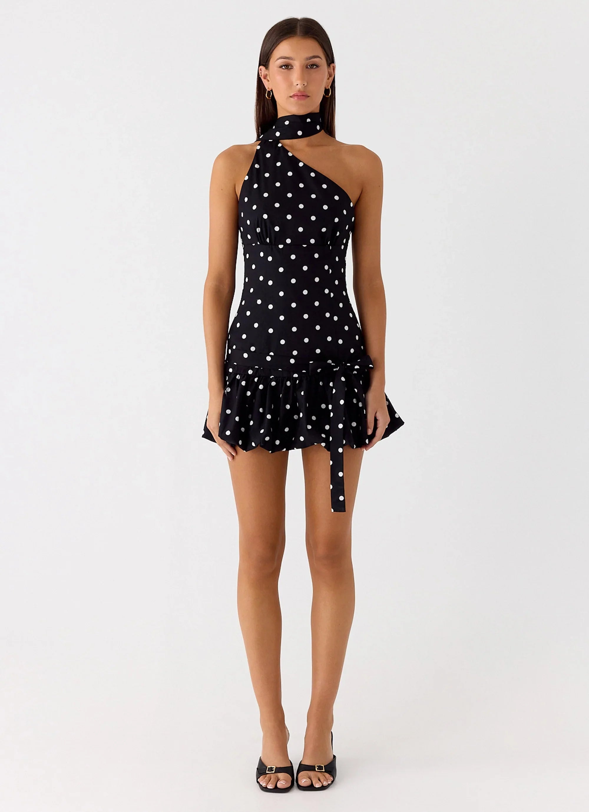 Mini-robe Belina à pois noirs