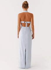 Robe longue "Rumour Has it" - Bleu