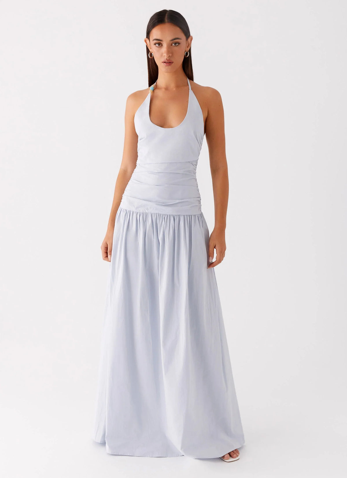 Robe longue Cristina - Bleu bleuet