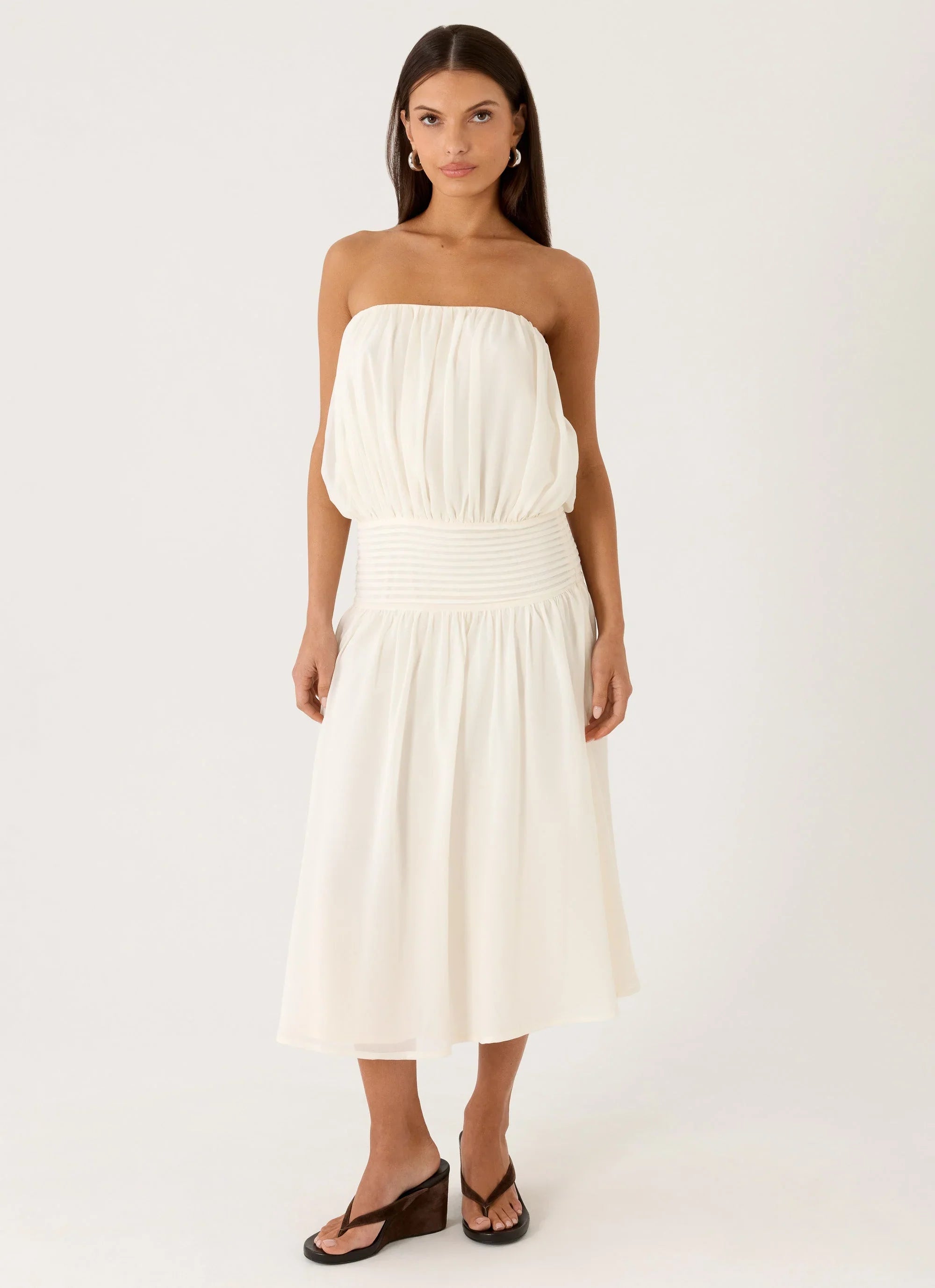 Robe longue Calanthe - Ivoire