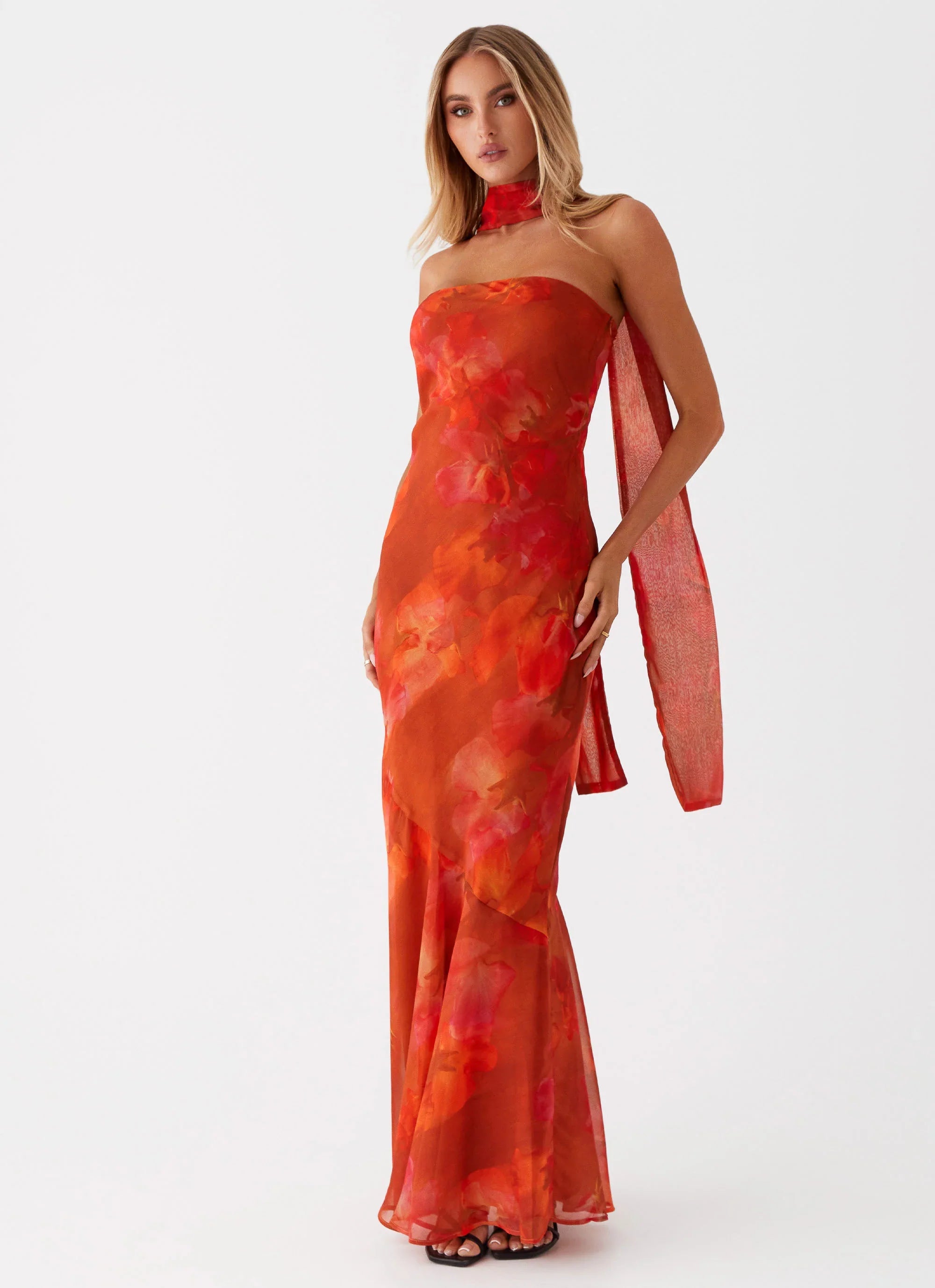 Robe longue Under The Pagoda - Ambre