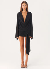 Robe Courte Manches Longues Sorrel - Noir