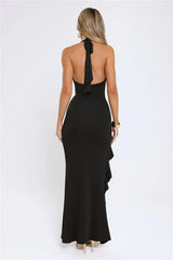 Robe longue à licou Opulent Dreams noire