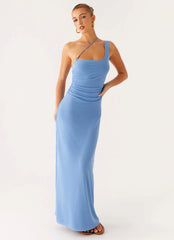 Robe longue Larisa - Bleu bleuet