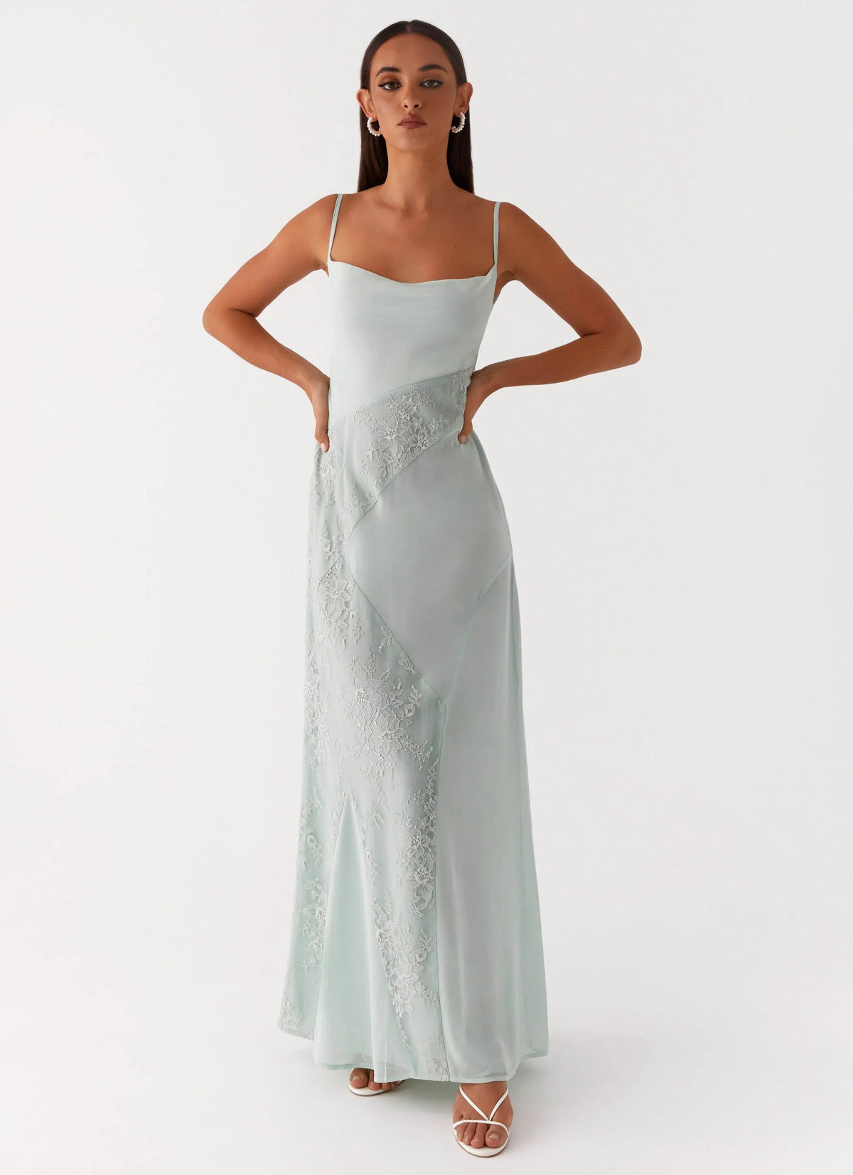 Robe longue Gabriana - Sauge