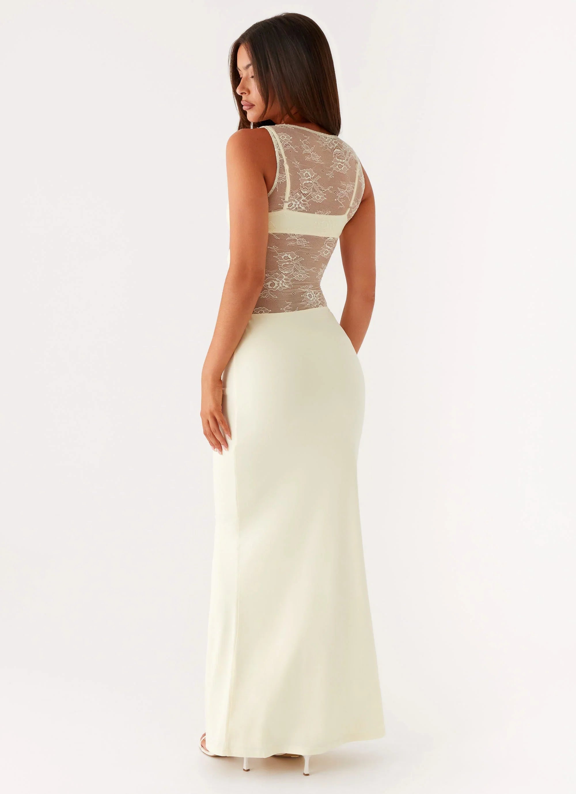 Robe longue Impériale - Jaune