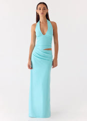 Robe longue Almost Love - Aqua