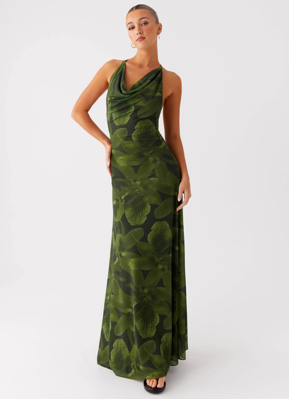 Robe longue Dahliana - Imprimé floral tropical